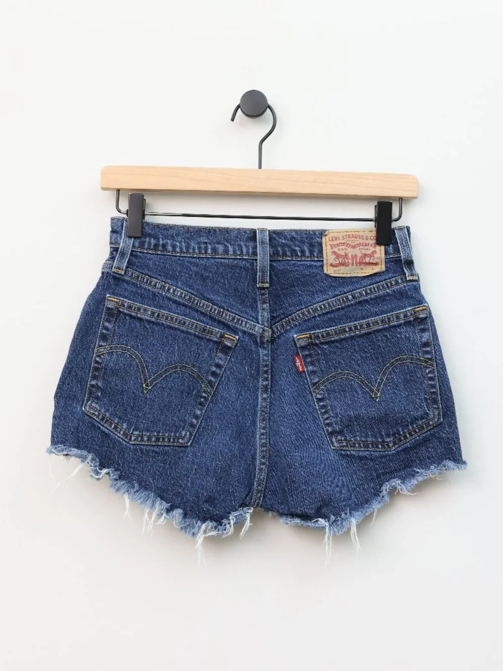 Levi's 501 Original Dark Indigo Denim Shorts Size 25‎ - Picture 3 of 4